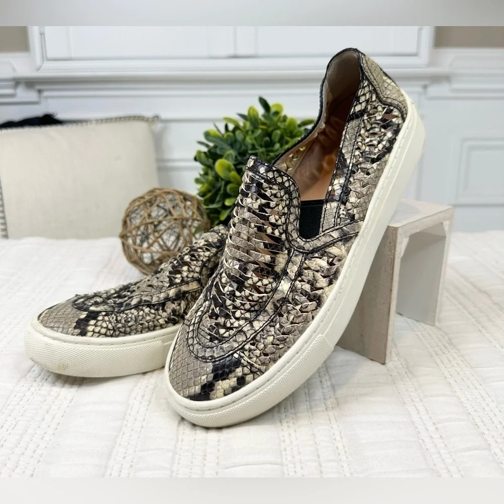 Tory Burch Women’s Huarache 2 Slip-On Sneakers in a Snakeskin Pattern Size 7 1/2